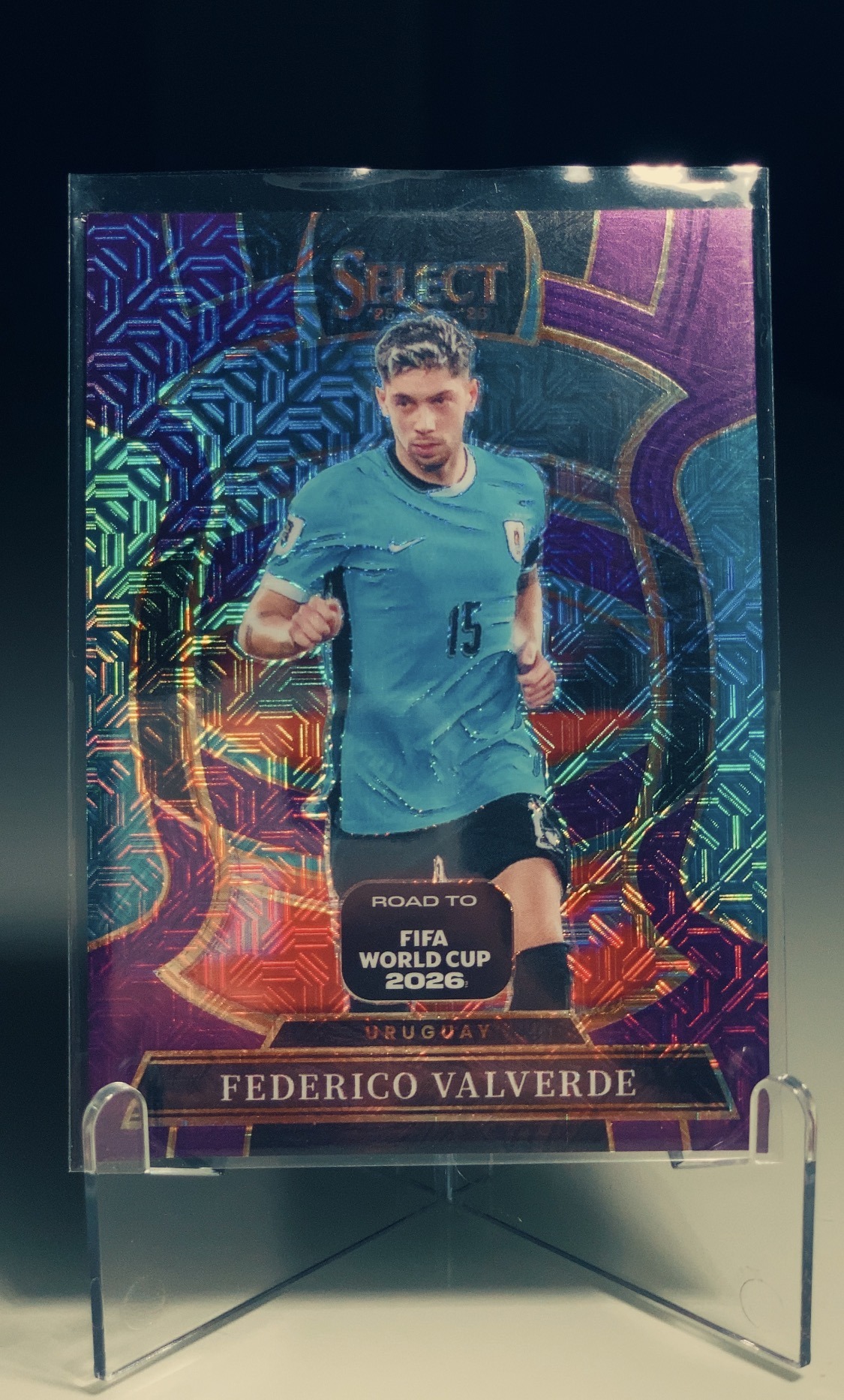 Federico Valverde — Panini Select Road to FIFA World Cup 2026 Purple Holo