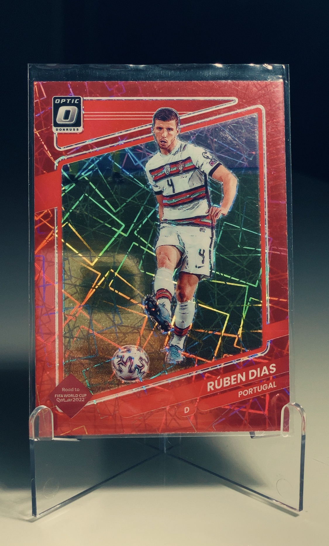 Rúben Dias — Panini Donruss Optic Laser Road to FIFA World Cup 26 Red