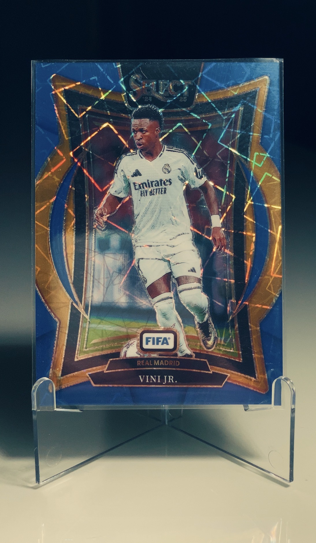 Vini Jr. — Panini Select FIFA Blue Cracked Ice
