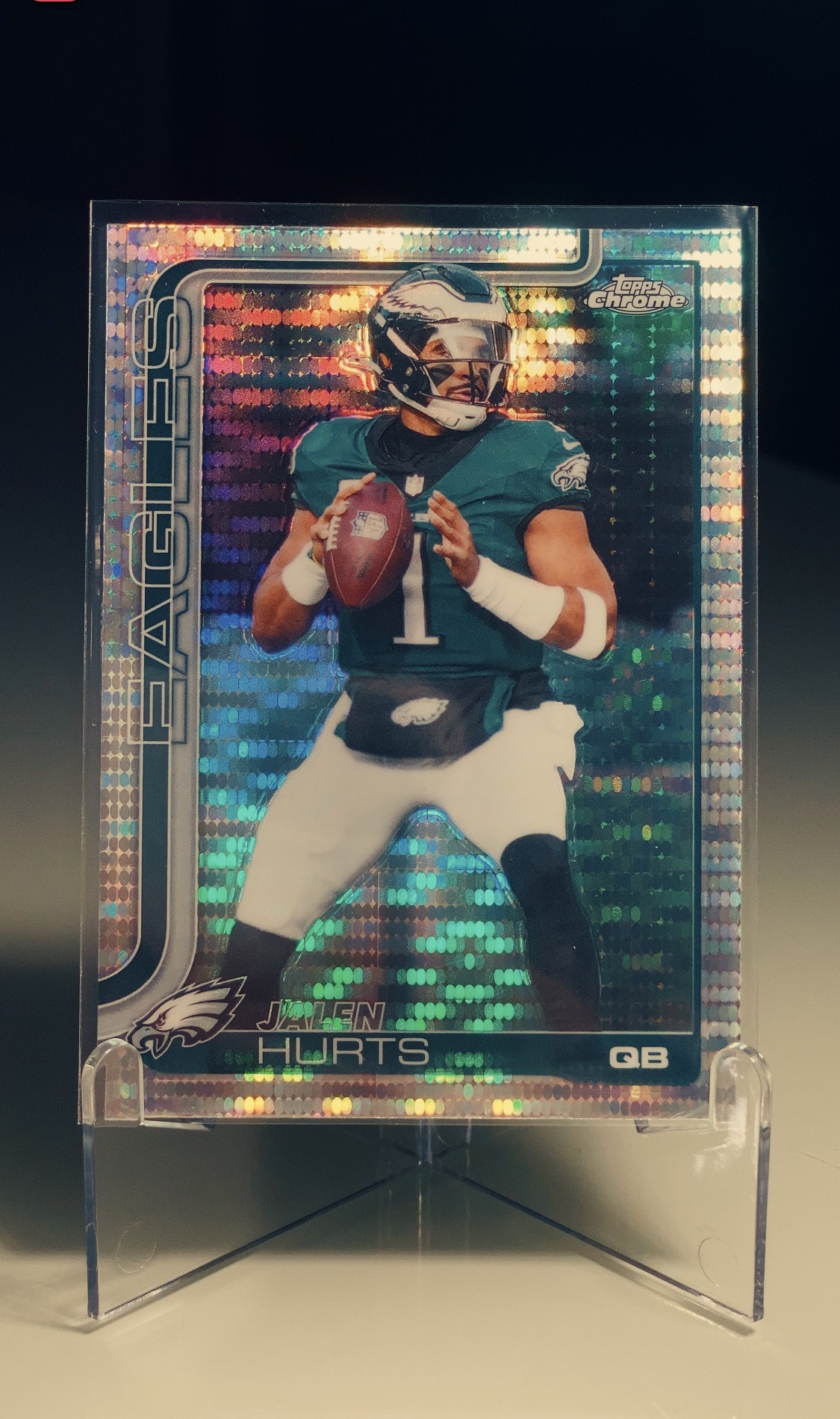 Jalen Hurts — Topps Chrome Pulsar Refractor