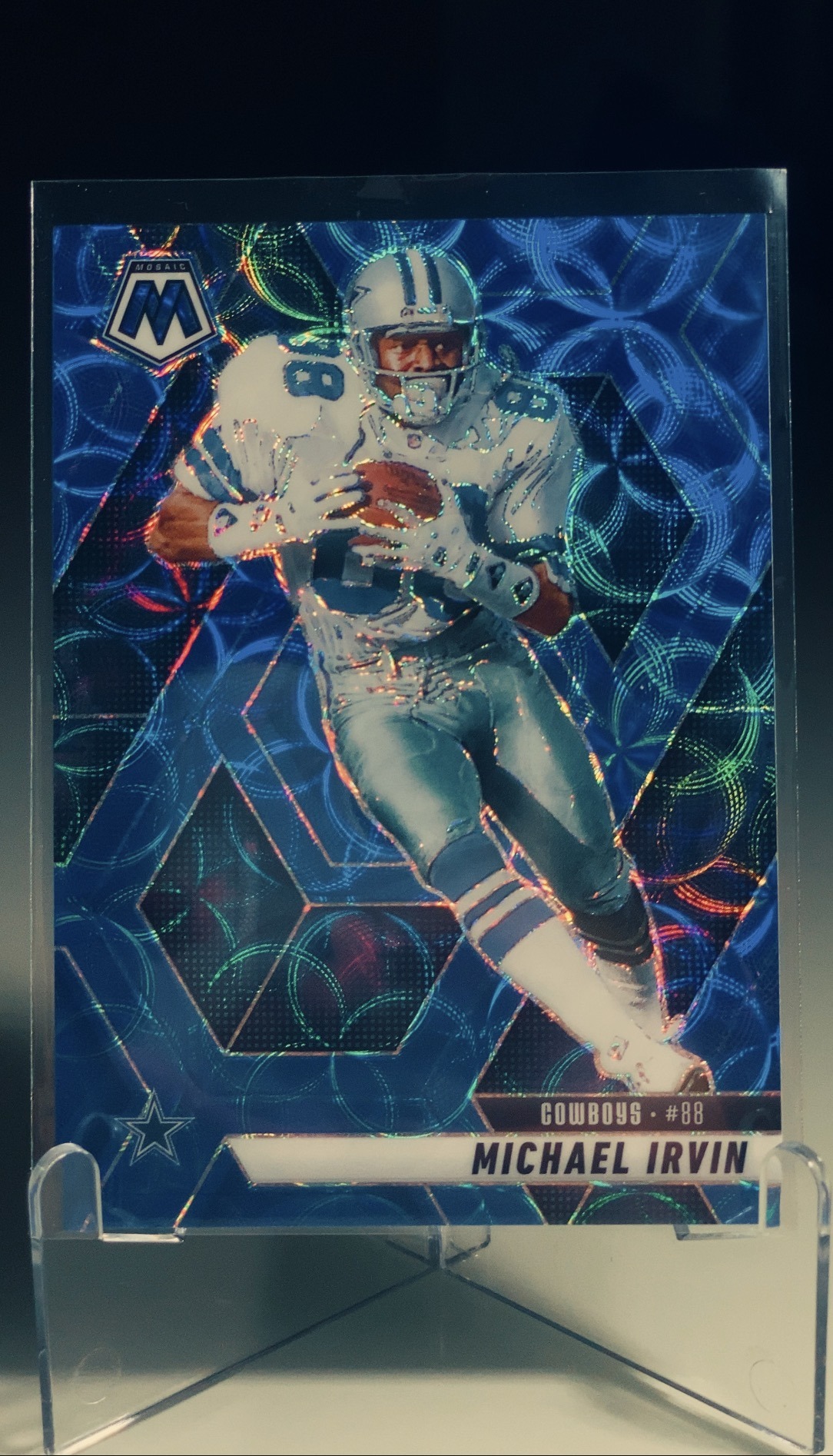 Michael Irvin — Panini Mosaic Blue