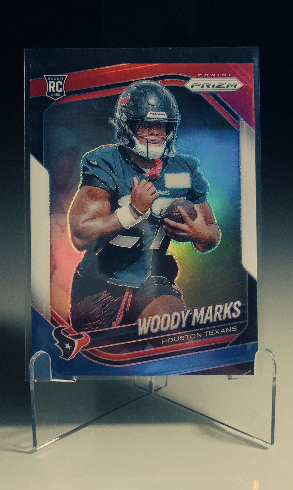 Woody Marks — Panini Prizm Refractor — frente