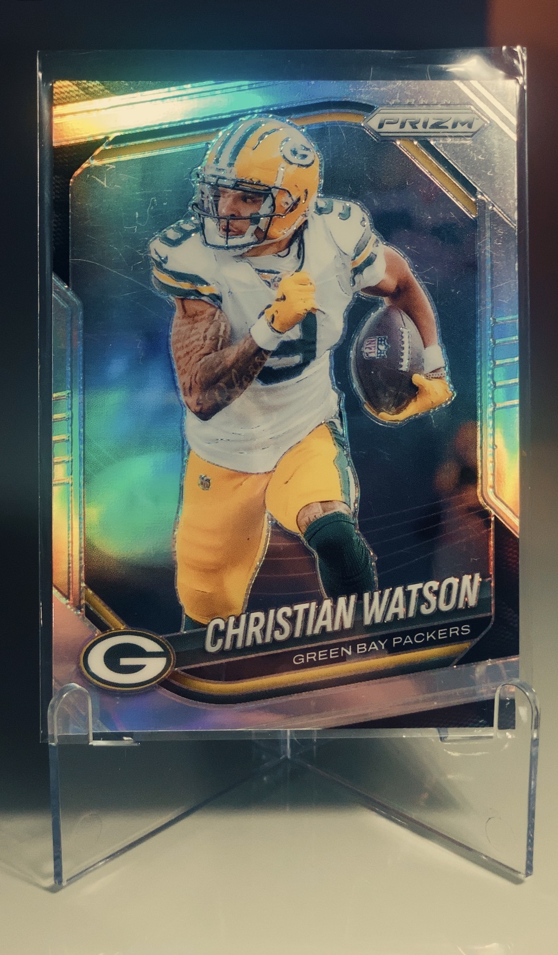 Christian Watson — Panini Prizm Silver — frente
