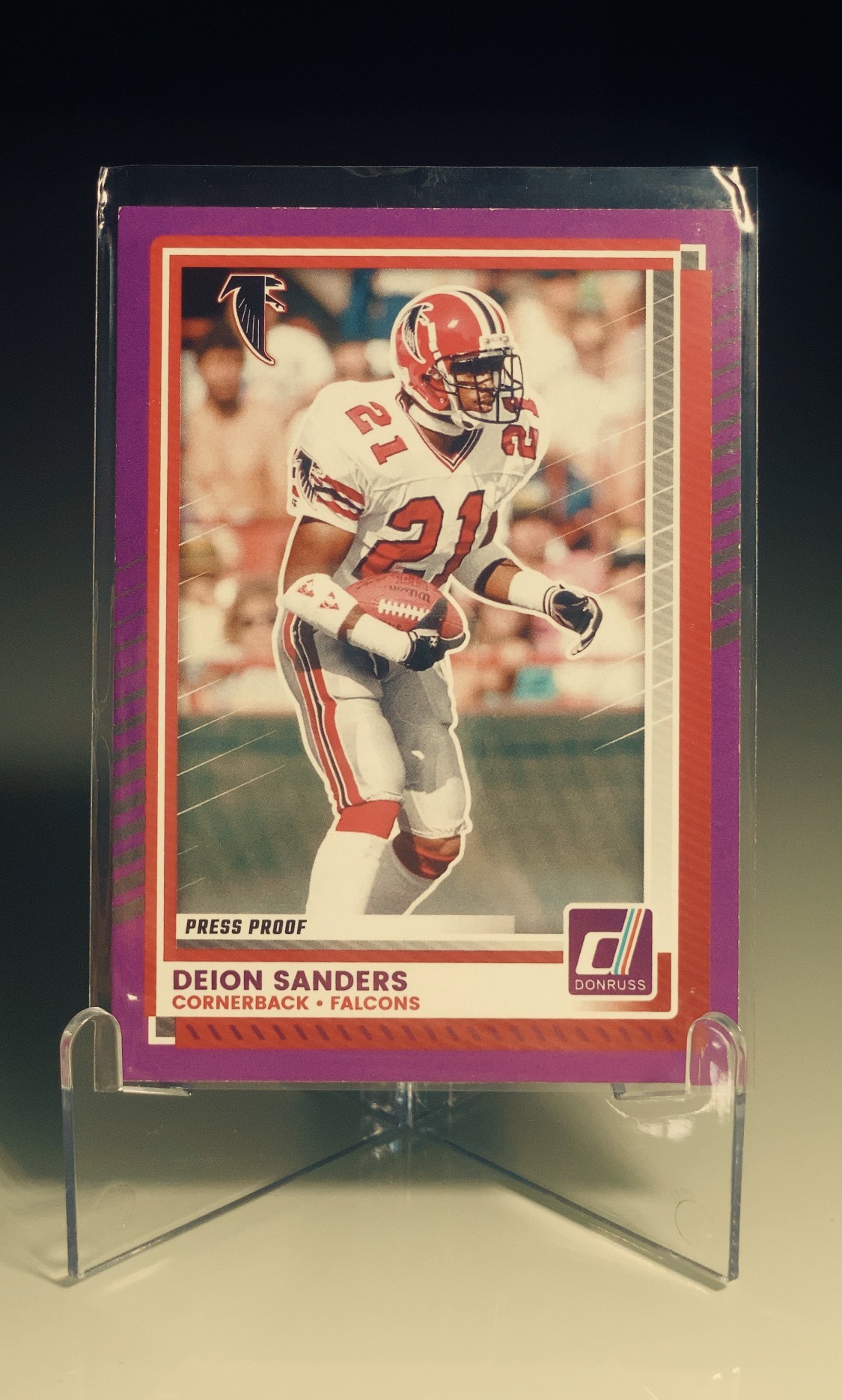 Deion Sanders — Panini Donruss Press Proof Pink — frente