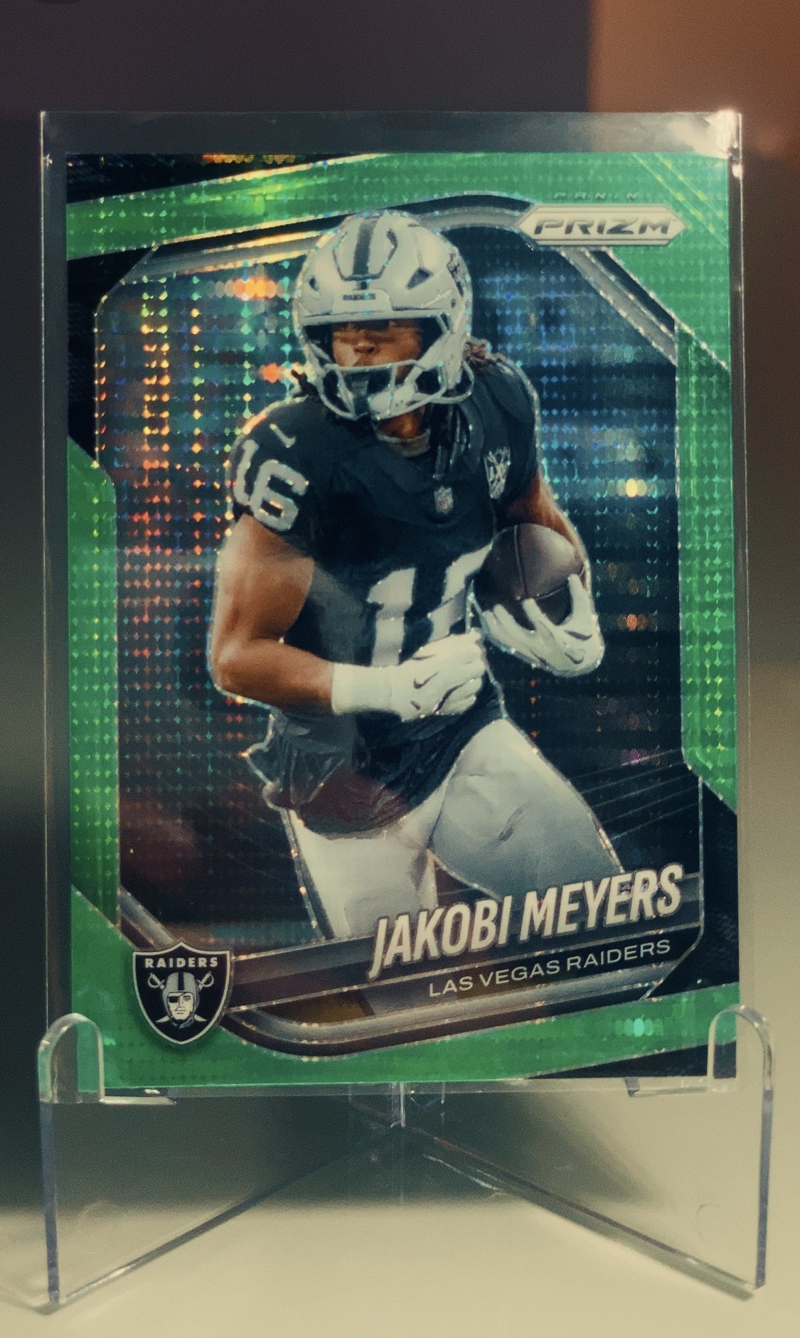 Jakobi Meyers — Panini Prizm Green Pulsar — frente