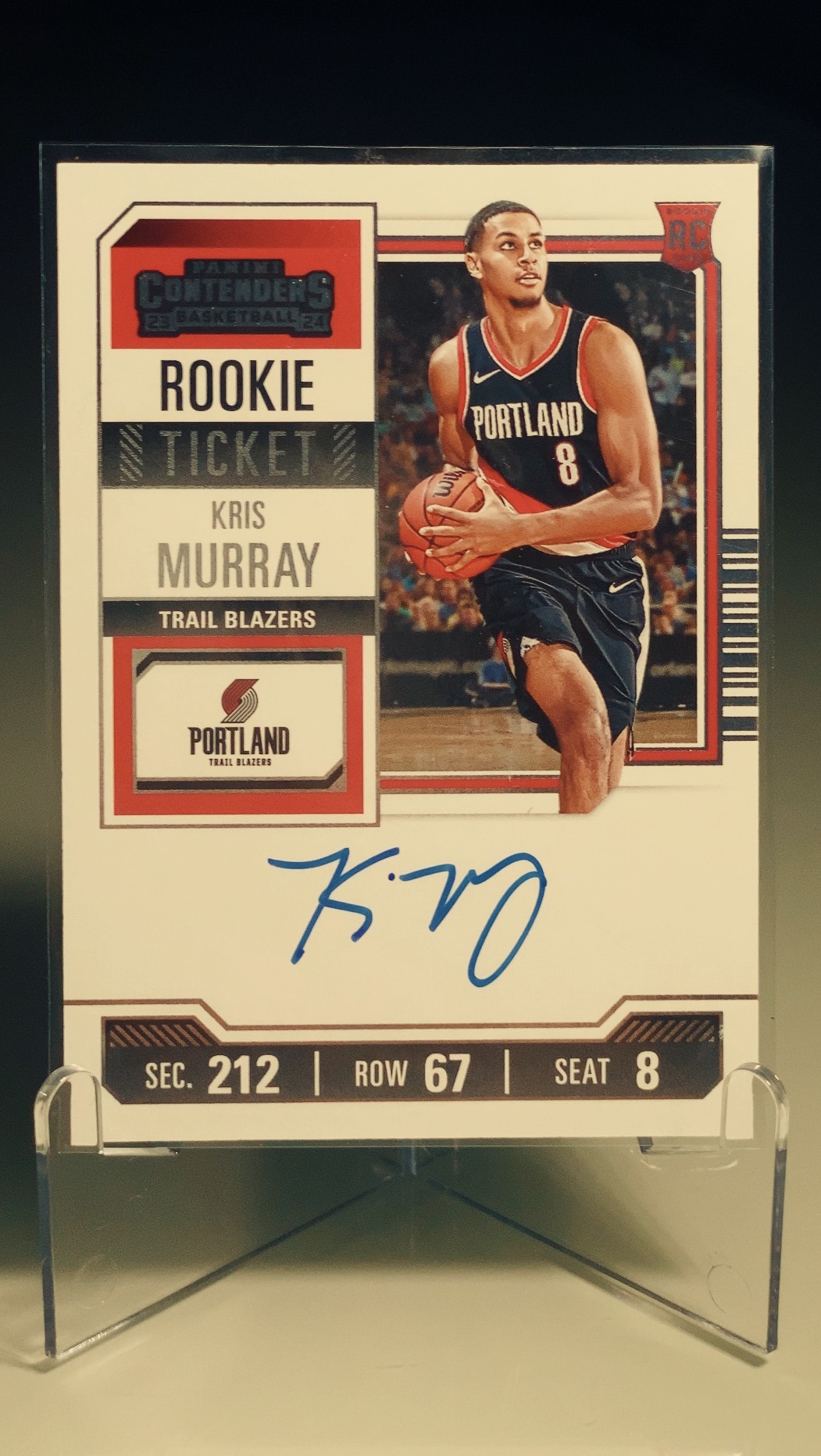 Kris Murray — Panini Contenders Basketball Rookie Ticket — frente
