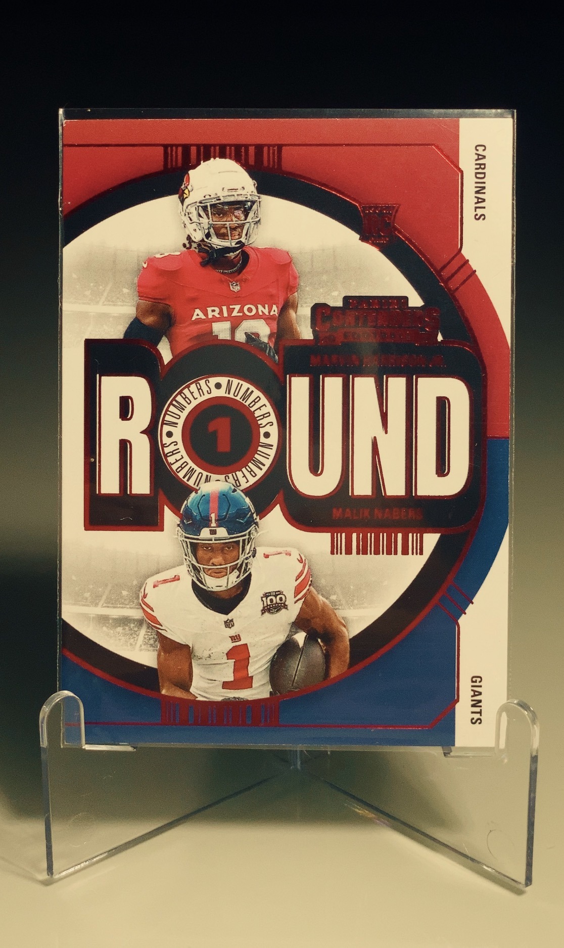 Marvin Harrison Jr. / Malik Nabers — Panini Contenders Round Numbers