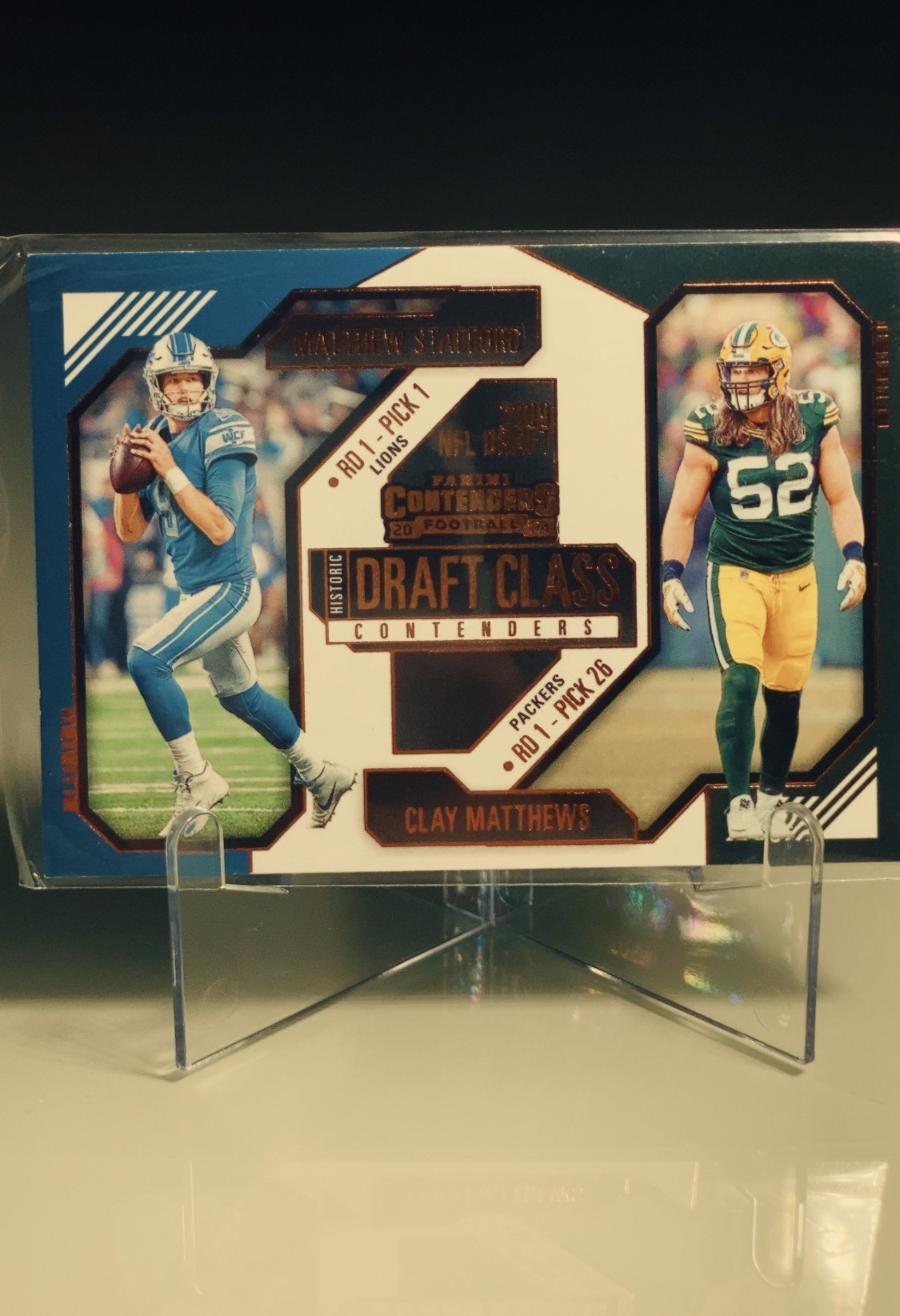 Matthew Stafford / Clay Matthews — Panini Contenders Historic Draft Class
