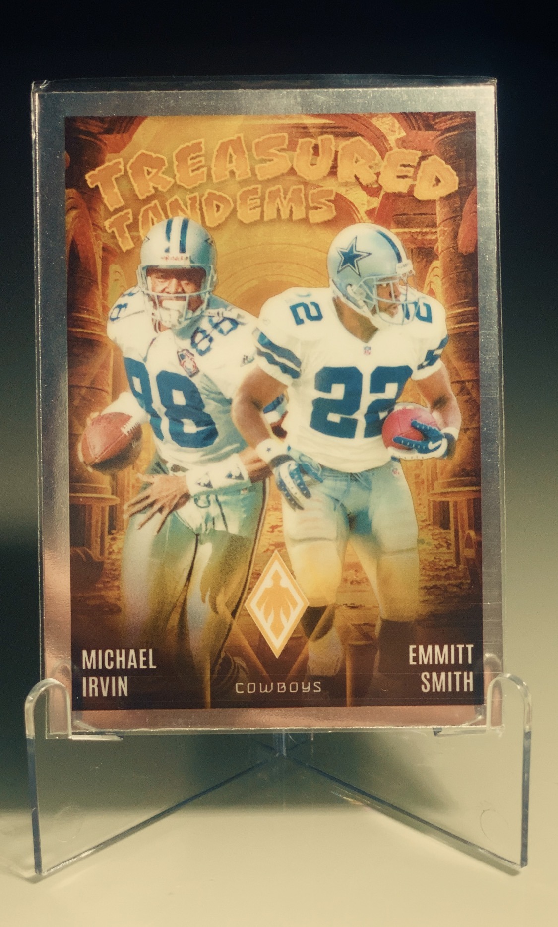 Michael Irvin / Emmitt Smith — Panini Phoenix Treasured Tandems — frente