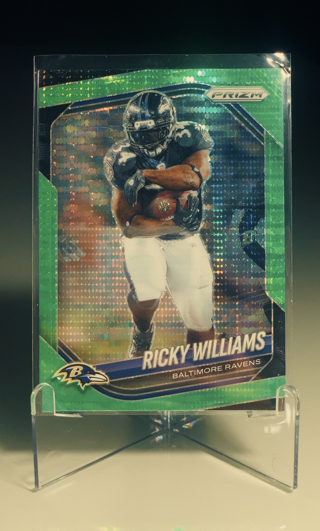Ricky Williams — Panini Prizm Green Pulsar — frente