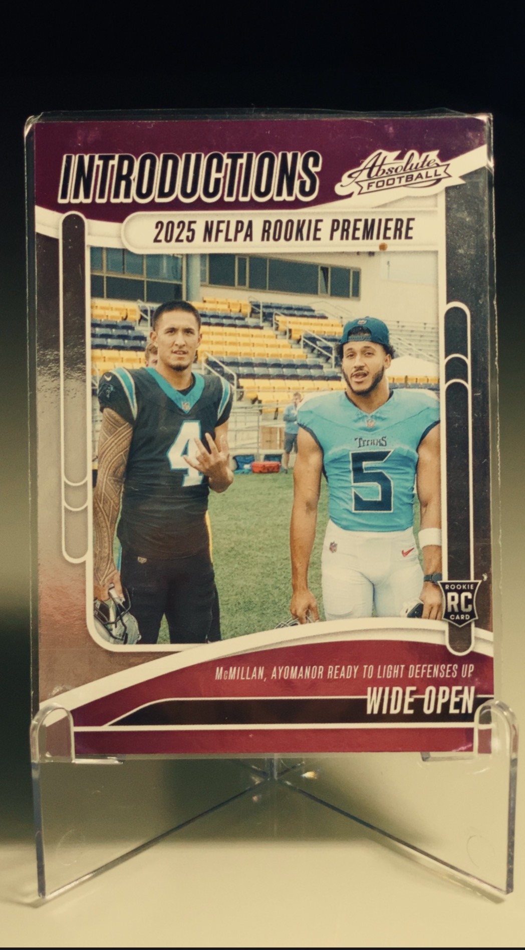 Tetairoa McMillan / Elic Ayomanor — Panini Absolute Introductions — frente
